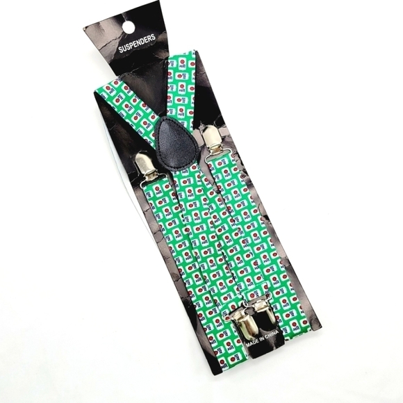 Bud light green suspenders adjustable in size‎ - Picture 1 of 3